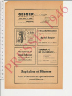 2 Vues Publicité 1946 Geiger Ascoli Mulhouse Birké René Beyer Scheurer Tramways Buchheit Arthur Muller Kibler Kauffmann - Zonder Classificatie