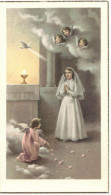 HERAULT LODEVE SOUVENIR PIEUX COMMUNION CATHEDRALE SAINT FULCRAN DEVERT BEATRICE IMAGE PIEUSE CHROMO HOLY CARD SANTINI - Andachtsbilder