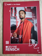 Card Devyne Rensch - Ajax Amsterdam - 2023-2024 - Football - Soccer - Voetbal - Fussball - VV Unicum - Fútbol