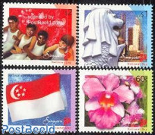 Singapore 2003 National Day 4v, Mint NH, History - Nature - Flags - Flowers & Plants - Autres & Non Classés