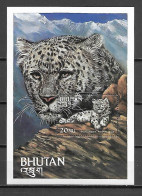 Bhutan 1984 Animals Endangered Species - Snow Leopard MS MNH - Félins