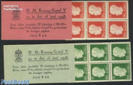 Sweden 1948 King Gustav V 90th Birthday 2 Booklets, Mint NH, Stamp Booklets - Ungebraucht