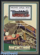 Maldives 2004 Locomotive S/s, Class P8, Mint NH, Transport - Railways - Trenes