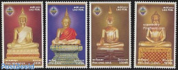 Laos 2003 Buddha 4v, Mint NH, Religion - Religion - Art - Sculpture - Beeldhouwkunst