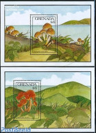 Grenada 1991 Mushrooms 2 S/s, Mint NH, Nature - Mushrooms - Paddestoelen