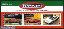 Saint Vincent 1998 Ferrari 3v M/s, Mint NH, Transport - Automobiles - Ferrari - Voitures