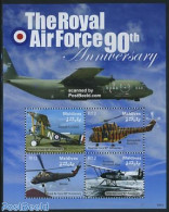 Maldives 2008 Royal Royal Aire Force 4v M/s, Mint NH, Transport - Helicopters - Aircraft & Aviation - Elicotteri