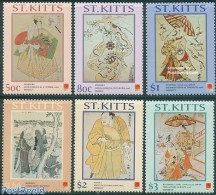 Saint Kitts/Nevis 2001 Philanippon 6v, Mint NH, Performance Art - Music - Art - East Asian Art - Paintings - Music