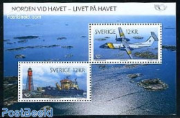 Sweden 2012 Norden S/s, Mint NH, History - Transport - Various - Europa Hang-on Issues - Aircraft & Aviation - Ships A.. - Ongebruikt