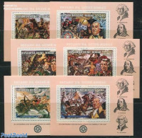 Guinea Bissau 1976 US Independence Bicentenary 6 S/s, Mint NH, History - Nature - Transport - US Bicentenary - Horses .. - Boten