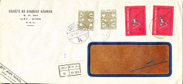 Syria Registered Air Mail Cover Sent To Denmark 13-1-1962 Topic Stamps - Syrien