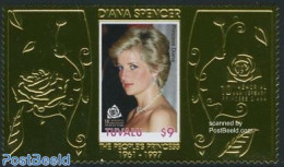 Tuvalu 2007 Death Of Diana 1v, Gold, Mint NH, History - Charles & Diana - Kings & Queens (Royalty) - Koniklijke Families