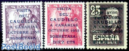 Spain 1950 Canarian Visit 3v, Mint NH - Nuovi