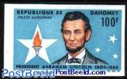 Dahomey 1965 Abraham Lincoln 1v Imperforated, Mint NH, History - Altri & Non Classificati