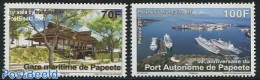 French Polynesia 2012 Papeete Port 2v, Mint NH, Transport - Ships And Boats - Neufs