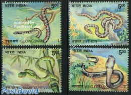 India 2003 Snakes 4v, Mint NH, Nature - Reptiles - Snakes - Nuevos