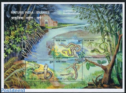 India 2003 Snakes S/s, Mint NH, Nature - Reptiles - Snakes - Ungebraucht