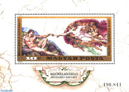 Hungary 1975 Michelangelo S/s, Mint NH, Art - Michelangelo - Paintings - Ongebruikt