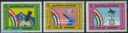 Jordan 1984 Attach On Irtaqi Reactor 3v, Mint NH, Science - Transport - Atom Use & Models - Aircraft & Aviation - Avions