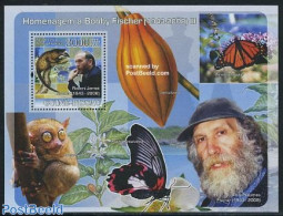 Guinea Bissau 2008 Chess Masters S/s, Mint NH, Nature - Sport - Animals (others & Mixed) - Butterflies - Chess - Schaken