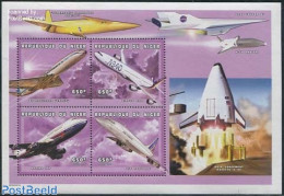 Niger 1999 Aeroplanes 4v M/s, Mint NH, Transport - Aircraft & Aviation - Vliegtuigen