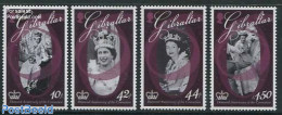 Gibraltar 2012 Diamond Jubilee 4v, Mint NH, History - Kings & Queens (Royalty) - Familias Reales