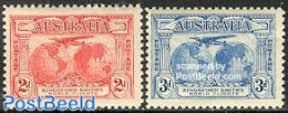 Australia 1931 C. Kingsford-Smith 2v, Mint NH, Transport - Various - Aircraft & Aviation - Globes - Maps - Unused Stamps