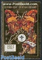Central Africa 1990 Scouting, Butterfly 1v, Gold, Mint NH, Nature - Sport - Butterflies - Scouting - Zentralafrik. Republik