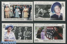 Tristan Da Cunha 1999 Queen Mother 99th Birthday 4v, Mint NH, History - Kings & Queens (Royalty) - Case Reali