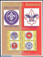 Tuvalu 2002 Scouting 4v M/s /symbols, Mint NH, Sport - Scouting - Sonstige & Ohne Zuordnung
