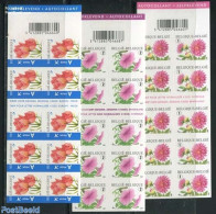 Belgium 2007 Flowers 3 Foil Sheets, Mint NH, Nature - Flowers & Plants - Stamp Booklets - Ungebraucht