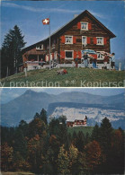 11963689 Stoos SZ Skihaus Turnverein Unterstrass Bluemlisegg Schweizer Flagge St - Andere & Zonder Classificatie