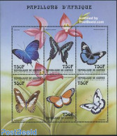 Guinea, Republic 1999 Butterflies 6v M/s (6x750F), Mint NH, Nature - Butterflies - Flowers & Plants - Autres & Non Classés