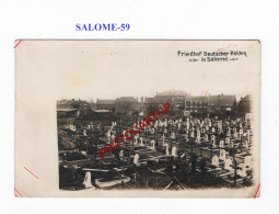 SALOME-59-Cimetiere-Tombes-CARTE PHOTO Allemande-GUERRE 14-18-1 WK-MILITARIA- - Soldatenfriedhöfen