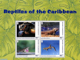 Montserrat 2013 Reptiles Of The Caribbean 4v M/s, Mint NH, Nature - Reptiles - Sonstige & Ohne Zuordnung