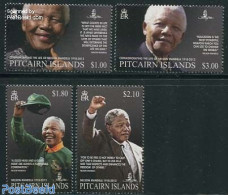 Pitcairn Islands 2014 Nelson Mandela 4v, Mint NH, History - Nobel Prize Winners - Politicians - Nelson Mandela - Nobel Prize Laureates