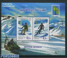 Azerbaijan 2014 Winter Sports S/s, Mint NH, Sport - Skiing - Sport (other And Mixed) - Skiing