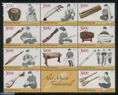 Indonesia 2015 Traditional Music Instruments 11v, Mint NH, Performance Art - Music - Musical Instruments - Musique