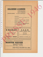 2 Vues Publicité 1946 Lavoisier Jesselen Mulhouse Muller-Ott Vetter Haubensak Disteli Vogel Guebwiller Kleinhans Sodag - Sin Clasificación