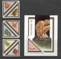 Benin 1998 Minerals Set + MS MNH - Minéraux