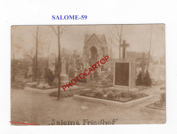 SALOME-59-Cimetiere-Tombes-CARTE PHOTO Allemande-GUERRE 14-18-1 WK-MILITARIA- - War Cemeteries