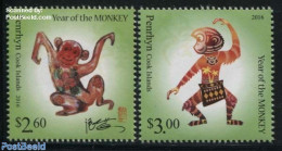 Penrhyn 2015 Year Of The Monkey 2v, Mint NH, Nature - Various - Monkeys - New Year - Anno Nuovo