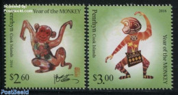 Penrhyn 2015 Year Of The Monkey 2v, Mint NH, Nature - Various - Monkeys - New Year - Nieuwjaar