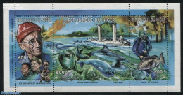 Niger 1998 Jacques Cousteau 3v M/s, Mint NH, Nature - Transport - Fish - Sea Mammals - Ships And Boats - Fische