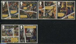 Great Britain 2016 The Great Fire Of London 6v (3x[:]), Mint NH, History - Transport - History - Fire Fighters & Preve.. - Unused Stamps