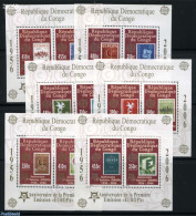 Congo Dem. Republic, (zaire) 2005 50 Years Europa Stamps 6 S/s, Mint NH, History - Europa (cept) - Stamps On Stamps - Stamps On Stamps