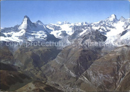 11955509 Zermatt VS Fliegeraufnahme Matterhorn Mont Blanc Dt. Blanche   - Other & Unclassified