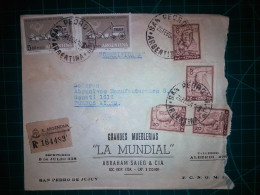 ARGENTINE, Enveloppe Appartenant à "LA MUNDIAL, Grandes Mueblerias" Circulant Avec Une Variété Colorée De Timbres-poste - Oblitérés