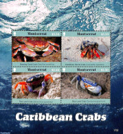 Montserrat 2017 Caribbean Crabs 4v M/s, Mint NH, Nature - Crabs And Lobsters - Andere & Zonder Classificatie