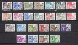 France PREOBLITERE - Monuments + Saisons + Cartes Yv 162 à 185 NEUF ** Luxe - 1964-1988